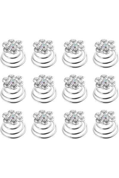 STARSTAR 12 crystal rhinestone spiral hair clips for bridal hair accessories