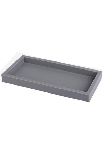 STARSTAR Marble-Pattern Bathroom Vanity Countertop Storage Tray (Gray, Small)