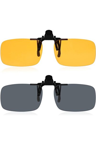 STARSTAR Clip-on sunglasses - 2 polarized lenses - can be worn over prescript...