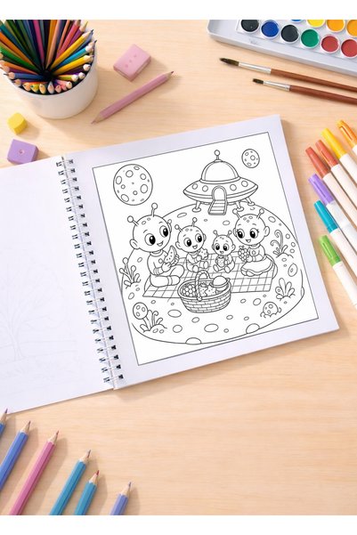 metafortoys Space Coloring Book – 21X20 cm I 40 Visuals I for Children and Adults