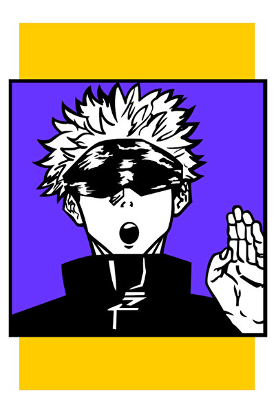 Gabcom Tablou Multilayer din Lemn – Jujutsu Kaisen – Dimensiune 30 x 30 cm, D...