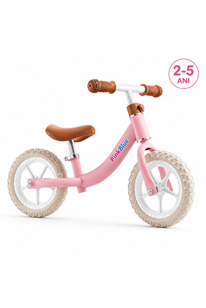 PinkBlue Bicicleta de Echilibru Copii 2-5 Ani, Roti EVA 12 Inch, Sa si Ghidon...