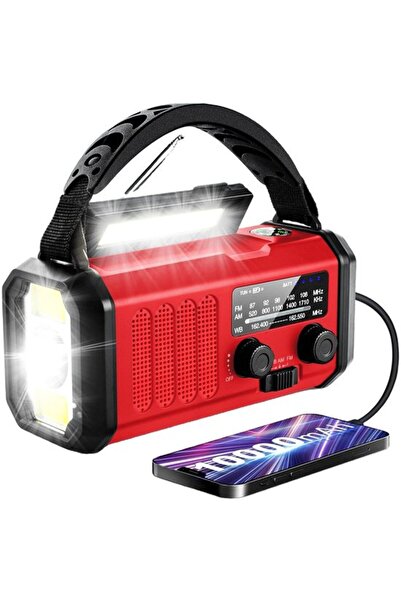 STARSTAR Emergency solar wind-up radio (10,000mAh), 2025 model survival kit w...