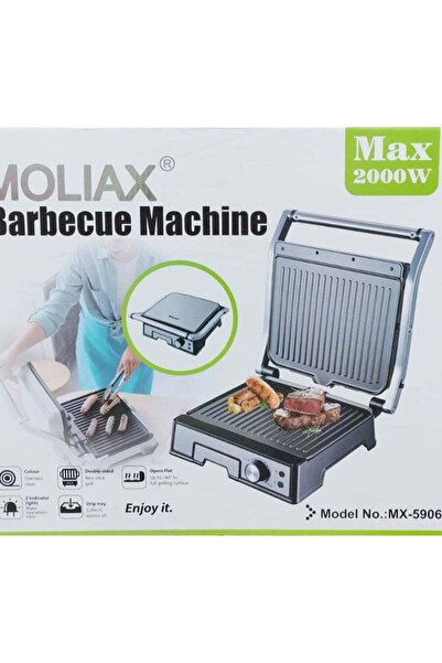 MOLIAX 2000W Electric Contact Grill & BBQ Machine, Non-Stick Indoor Grill wit...