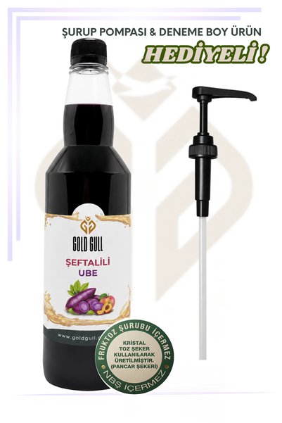 gold gull Şeftalili Ube Aromalı Kahve & Meyve Şurubu 700 ml