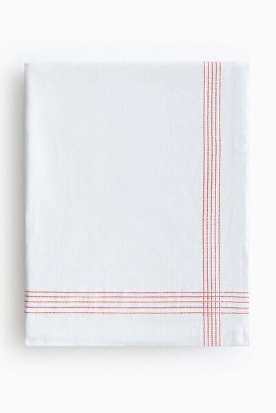 H&M Embroidery-motif linen-blend tablecloth
