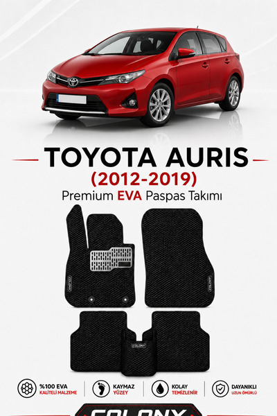 COLONY Toyota Auris (2012-2019) Uyumlu EVA Paspas Tam Set–Araca Özel,Kolay Mo...