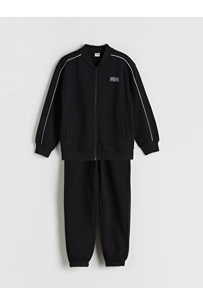 LC Waikiki Crew Neck Printed Boys' Tracksuit Set