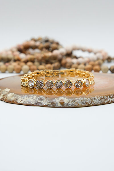Serenite Collection Ovoid Gold Color Zircon Bracelet