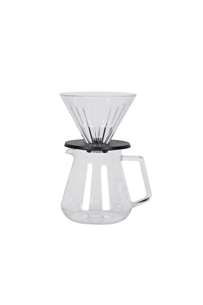 chemex co طقم تقطير القهوة الزجاجي من تايمور - أسود