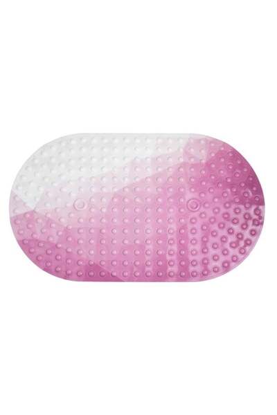 BAMI NETWORK Covoras baie antiderapant PVC Roz Alb 58x33cm siguranta copii