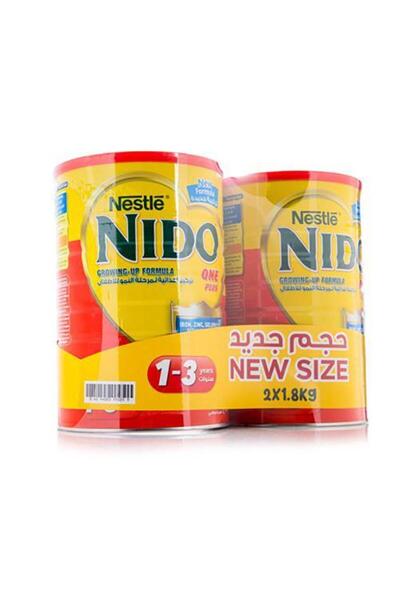 Nestle حليب نيدو ون بلس للنمو للأطفال من سن 1 إلى 3 سنوات 2*1800 جرام
