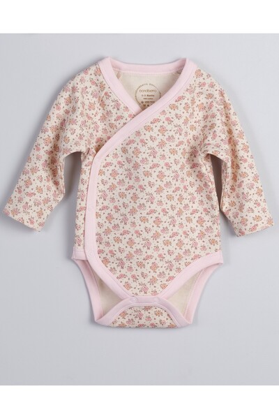 Bondberro 100% Cotton Double-Breasted Bodysuit (Pink Floral)