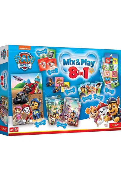 BAMI NETWORK Joc de societate 8 în 1 Paw Patrol pentru copii 3+ ani