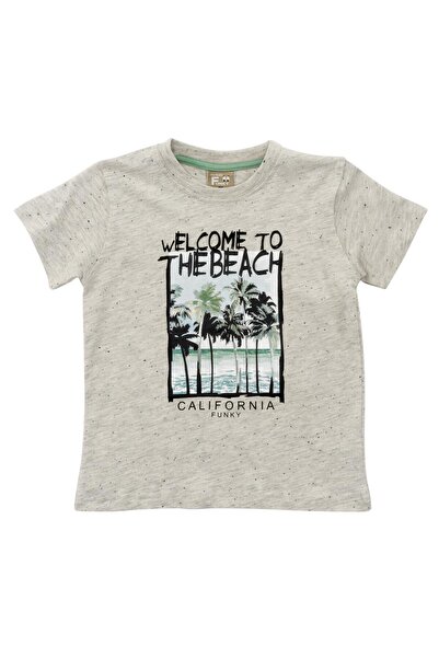 Funky Μπλούζα "Welcome to the beach" εκρού