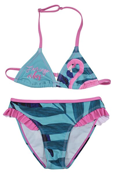 Stamion Σετ μαγιό μπικίνι κορίτσι "Flamingo vibes" μέντα