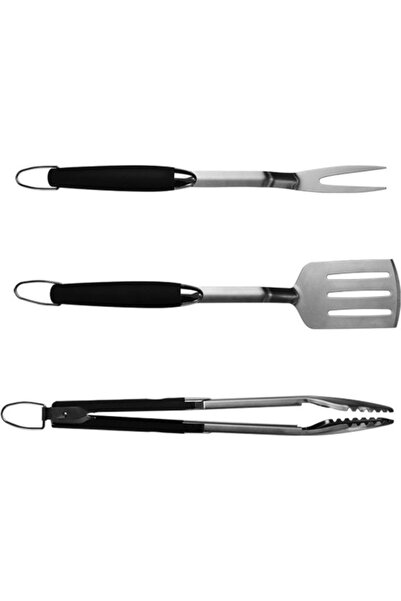 STARSTAR BBQ Tool Set - Black Stainless Steel BBQ Tool Set: Forks, tongs, and...