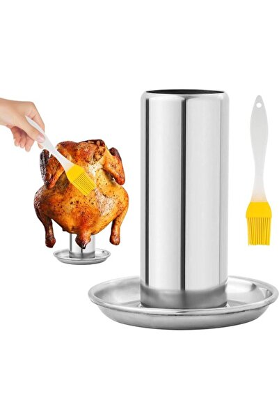 STARSTAR Stainless Steel Vertical Roasting Rack with Drip Pan, non-stick upri...