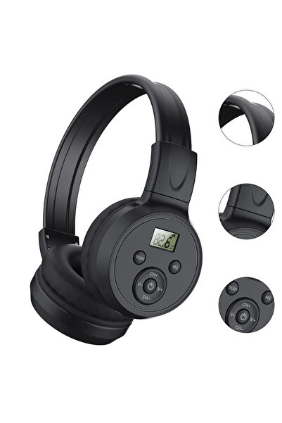 STARSTAR Headphone-style FM radio - Supports wireless charging, features auto...
