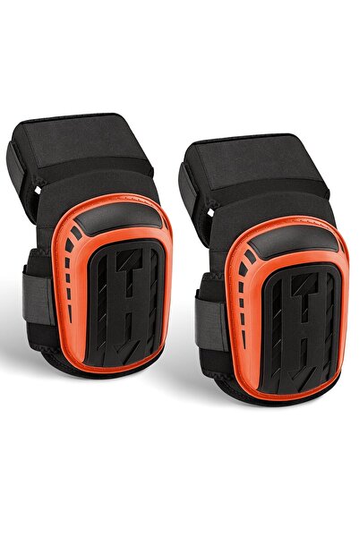 STARSTAR Work Knee Braces - Two-Pack, Black and Orange - Adjustable Buckles -...