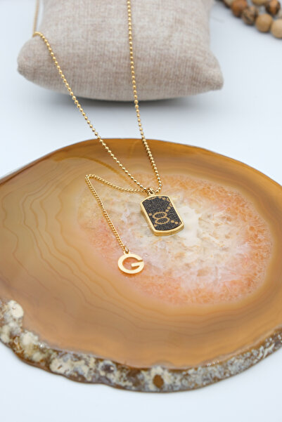 Serenite Collection G Gold Color Steel Necklace