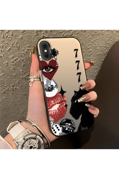 ARTISHELL iPhone X/XS Uyumlu Siyah Panter Motifli Lens Koruma Telefon Kılıfı