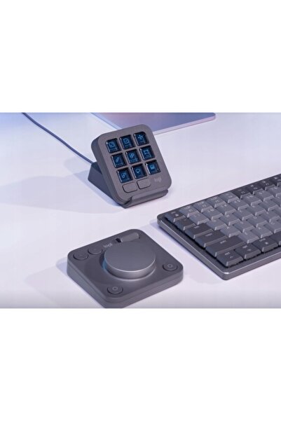 logitech Tastatură cu membrană neagră programabilă cu 9 taste LCD