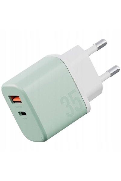 NO BRAND Bazic GoPort Velox Kit USB-C/USB-A GaN 35W Încărcător de perete cu c...