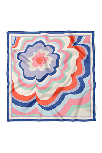 nehir eşarp Bandană eșarfă cu model valuri colorate 70x70 cm