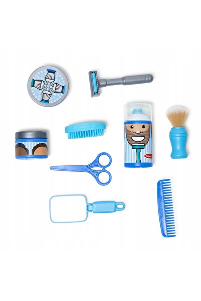 Melissa & Doug SET BARBERA CU ACCESORII PENTRU BĂRBAȚIT ȘI TUNS, APARAT DE TU...