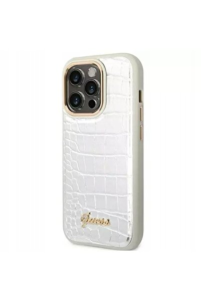 NO BRAND Husă Guess Croco pentru iPhone 14 Pro, cu design imprimat cu piele d...