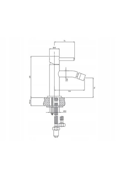 Omnires Adaptor baterie bideu Y graphite Y1220 GR