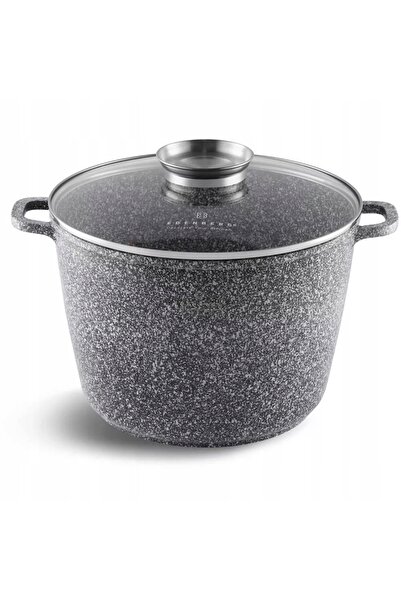 EDENBERG Oală tradițională din marmură cu capac de sticlă 14 l 32 cm