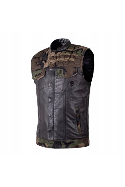 NO BRAND W-TEC BLACK HEART REGIMENTO Vestă de motocicletă din piele de vacă XL