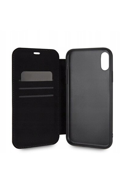 NO BRAND BMW BMFLBKI61LLST iPhone Xr husă tip carte bej/taupe cu logo imprimat