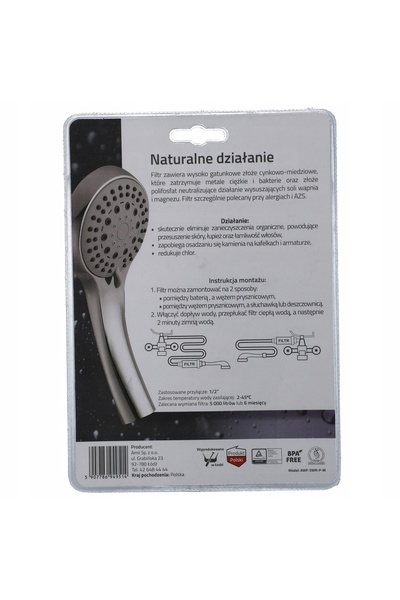 NO BRAND 2 buc FILTRU DE DUȘ Fit Aqua AWF-SWR-P-W KDF pentru apă