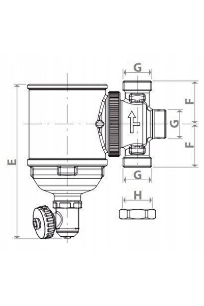 NO BRAND Filtru Giacomini 3/4'' cu magnet, 90 ° C, 10 MPa