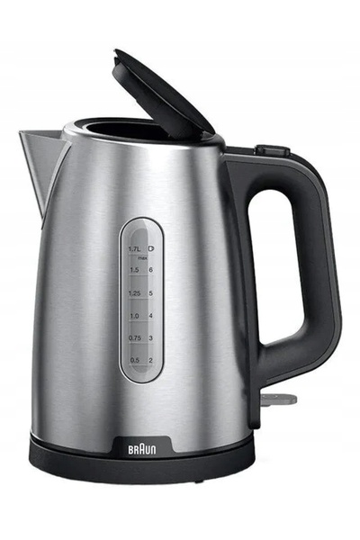 Braun PurShine WK1500BK 1.7L 2200W Fierbător Argintiu