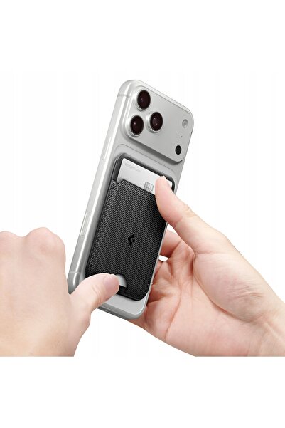 Spigen Portofel pentru MagSafe cu suport pentru 1 card, subțire, pliabil, Mag...