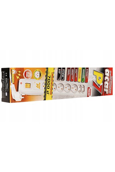 ACAR P7 Prelungitor cu 7 prize PL 230V PL 1.5M Negru