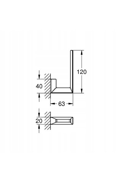 Grohe Suport de hârtie igienică de rezervă Selection Cube 40784000