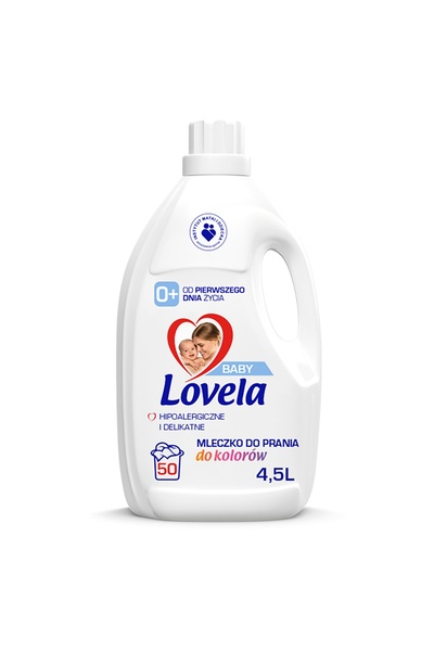 LOVELA Lichid de spălat hipoalergenic pentru copii, cu lapte, 4,5 L