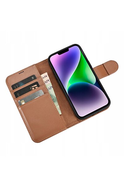 NO BRAND Husă 2 în 1 din piele, tip portofel, cu protecție RFID, pentru iPhon...
