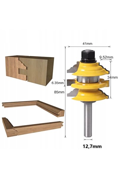 NO BRAND Freză de cant pentru lemn, tijă de 41mm, diametru de 12mm, pentru rame.