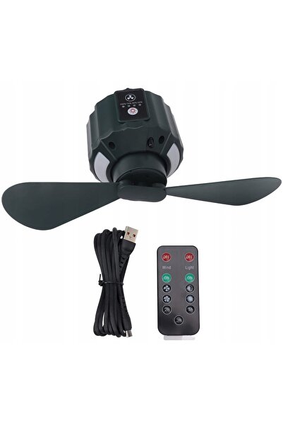 NO BRAND Mini ventilator portabil de exterior, turistic, suspendabil, USB, cu...