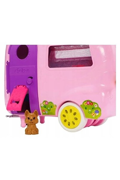 Barbie Rulotă roz Chelsea + Păpușă Chelsea + 14 accesorii HNH90