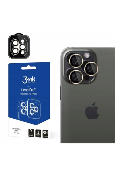 3MK Protecție Lentilă Pro iPhone 15 Pro 6.1 " auriu închis Ochro