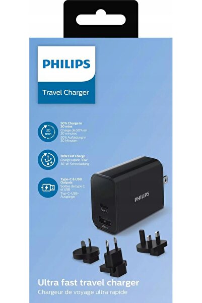 Philips Adaptor de alimentare de călătorie 30W TYPE-C/A