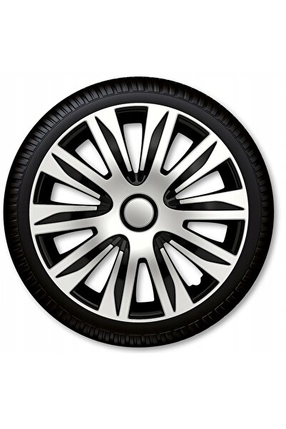 NO BRAND 4x Capace universale pentru butuci roți auto, argintiu carbon, 13 inch