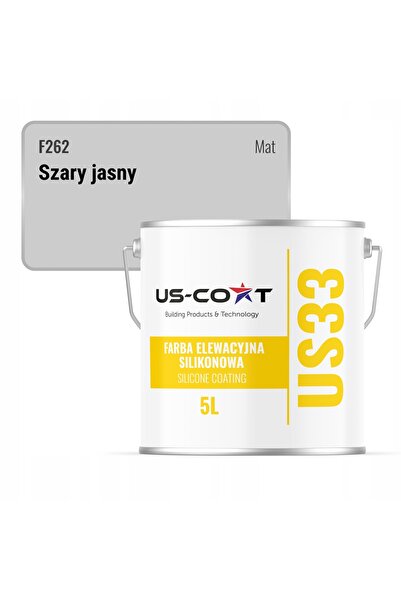 NO BRAND Vopsea pentru fațade siliconice, gri deschis F262 UV, 5L, Producător